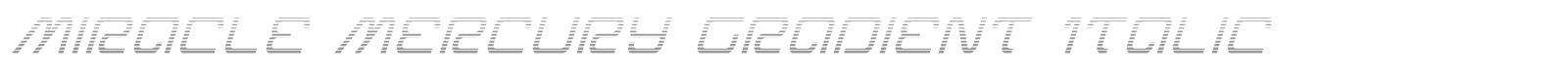 Miracle Mercury font preview