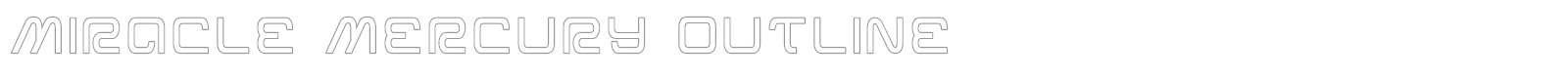 Miracle Mercury font preview