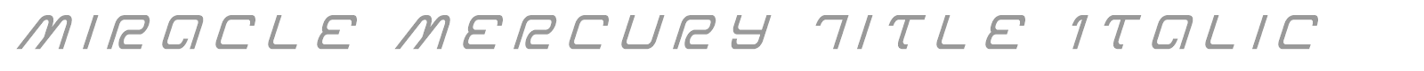 Miracle Mercury font preview