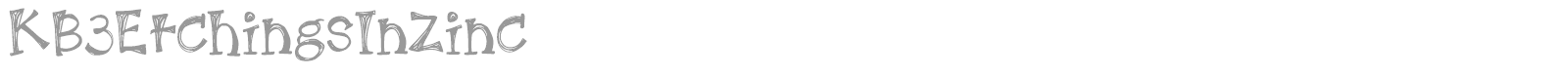 KB3 Etchings In Zinc font preview