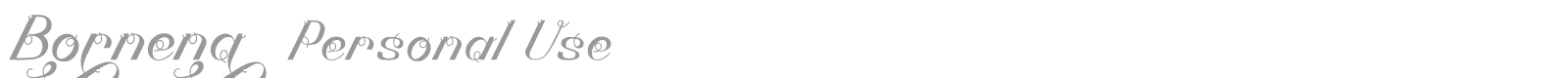 Bornena font preview
