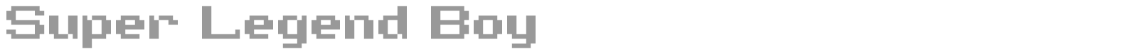 Super Legend Boy font preview