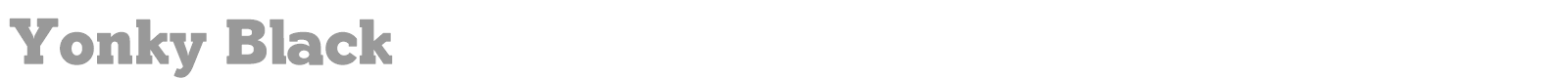 Yonky Black font preview
