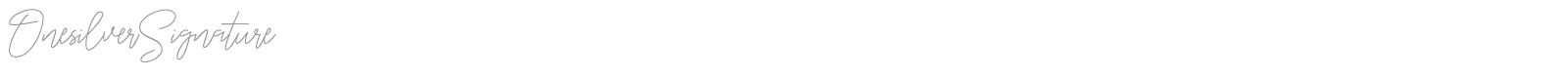 One silver Signature font preview