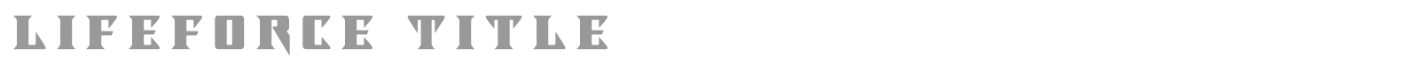 Lifeforce font preview