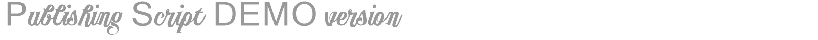 Publishing Script font preview