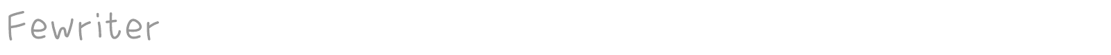 Fewriter font preview