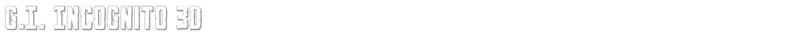 G.I. Incognito font preview