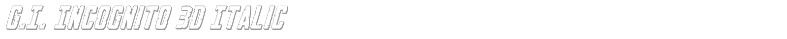 G.I. Incognito font preview