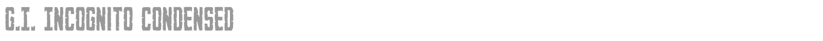 G.I. Incognito font preview