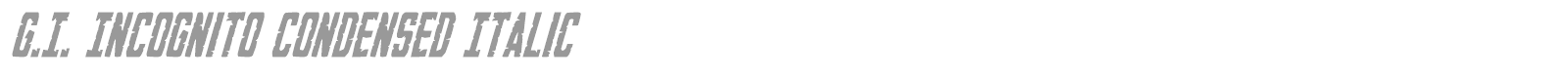 G.I. Incognito font preview