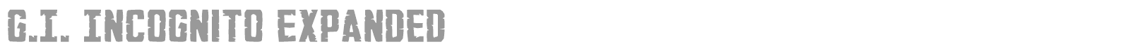 G.I. Incognito font preview