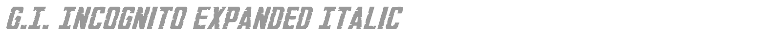 G.I. Incognito font preview