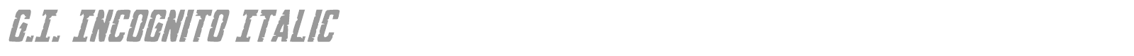 G.I. Incognito font preview