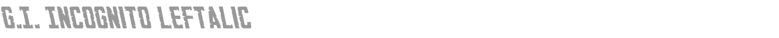 G.I. Incognito font preview