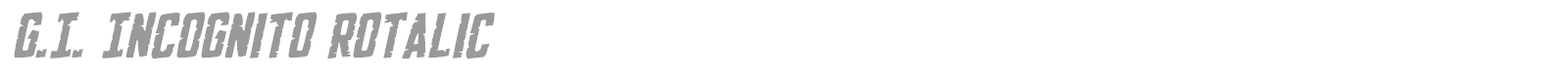 G.I. Incognito font preview