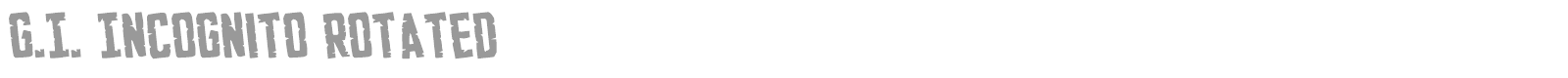 G.I. Incognito font preview