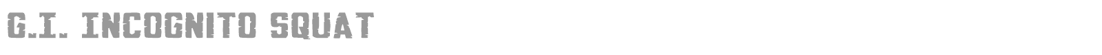 G.I. Incognito font preview