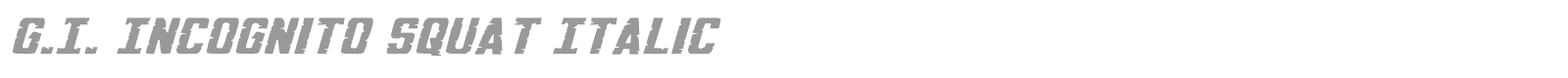 G.I. Incognito font preview