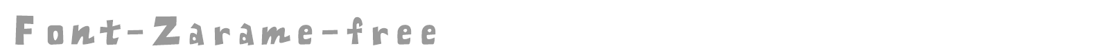 Zarame font preview