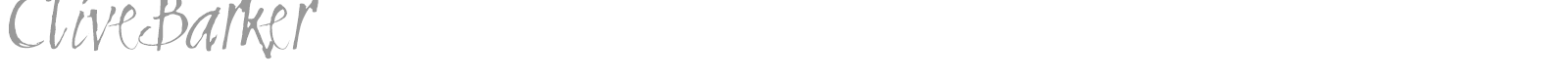 Clive Barker font preview