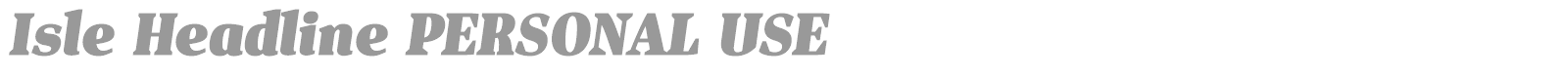 Isle Headline font preview