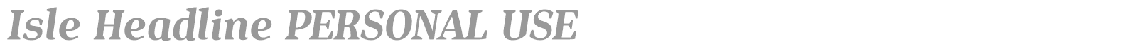 Isle Headline font preview