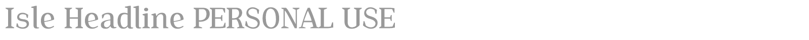 Isle Headline font preview