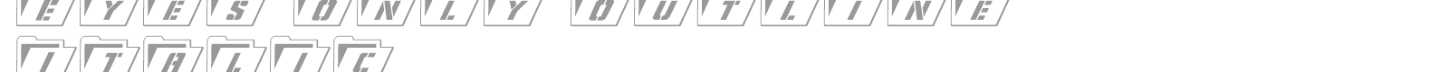 Eyes Only font preview