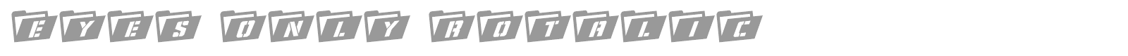 Eyes Only font preview