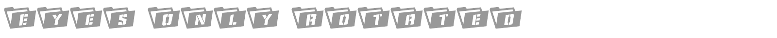 Eyes Only font preview