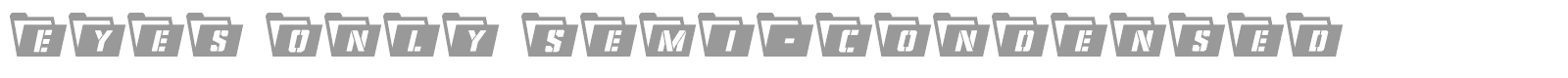 Eyes Only font preview
