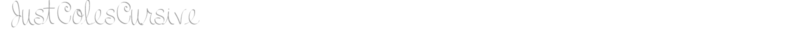 Just Coles Cursive font preview
