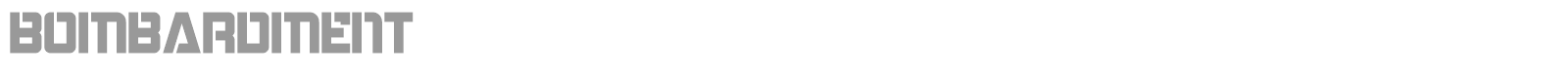 Bombardment font preview
