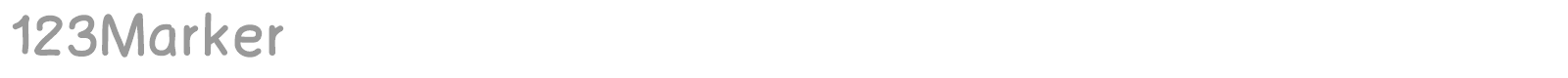 123 Marker font preview
