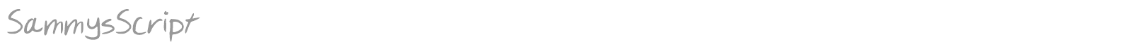 Sammys Script font preview