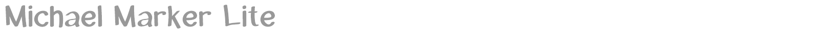 Michael Marker font preview