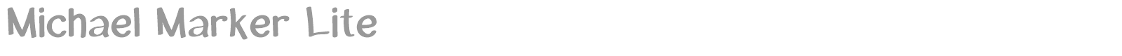 Michael Marker font preview