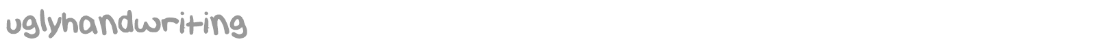 Ugly Handwriting font preview