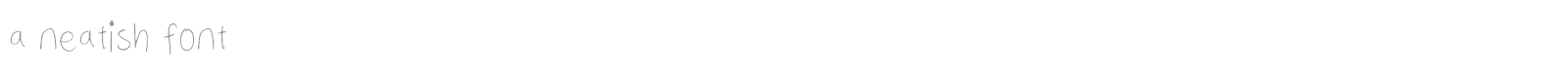A Neatish Font font preview