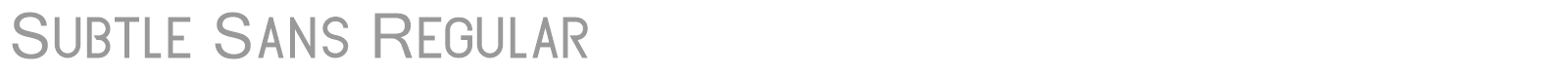 Subtle Sans font preview