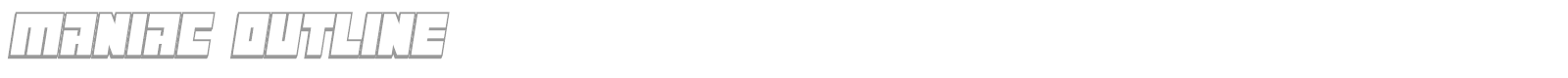 Maniac font preview