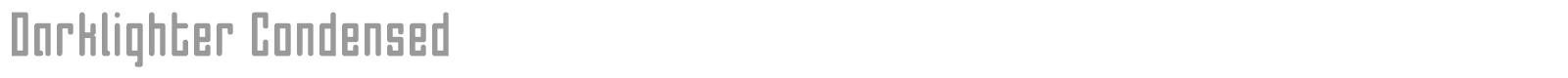 Darklighter font preview