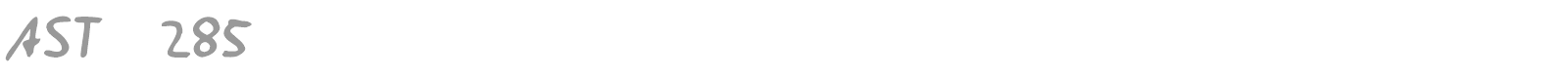 AST285 font preview