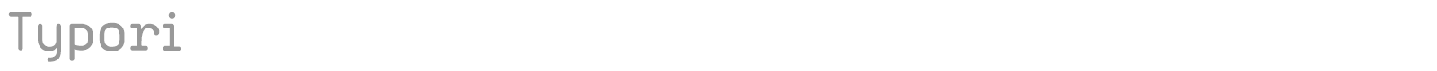 Typori font preview