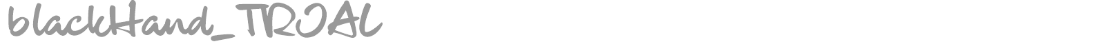 Black Hand font preview