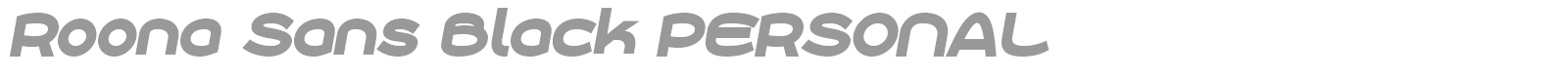 Roona Sans font preview