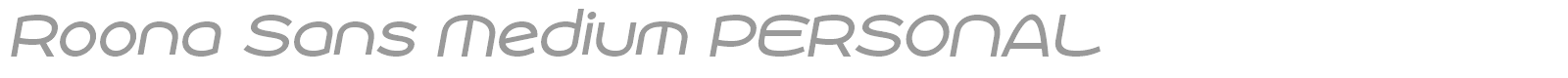 Roona Sans font preview