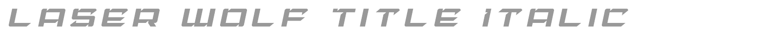 Laser Wolf font preview