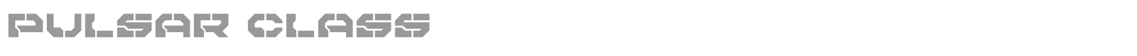 Pulsar Class font preview